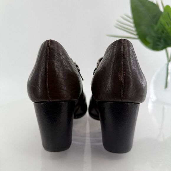 Kork Ease Natalya Women's 8 M Brown Leather Zip Wedge Ankle Bootie Shoes - Picture 7 of 14